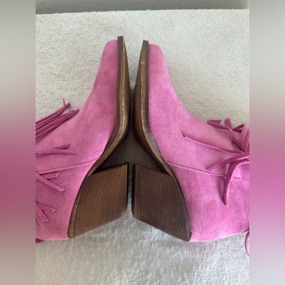 KALI SHOES Cowgirl boots fringes Stivaletti Texani Pink suede‎ 39 US 9 western - Picture 8 of 12